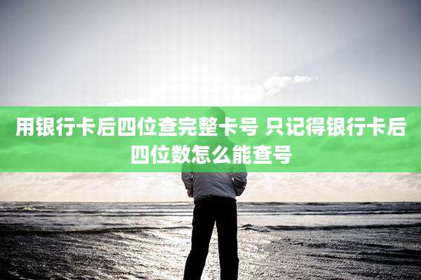 用银行卡后四位查完整卡号 只记得银行卡后四位数怎么能查号