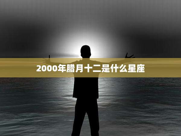 2000年腊月十二是什么星座