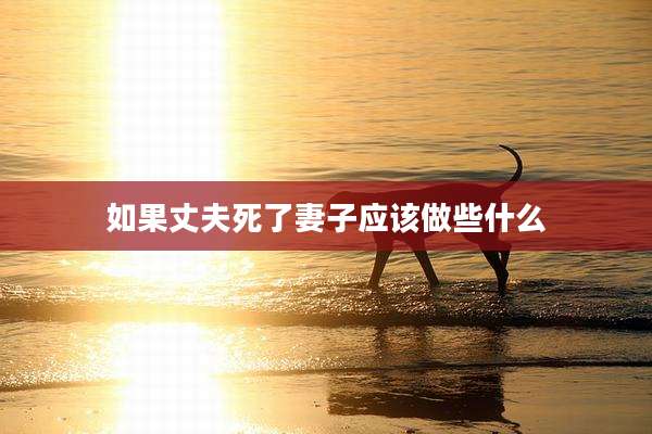 如果丈夫死了妻子应该做些什么