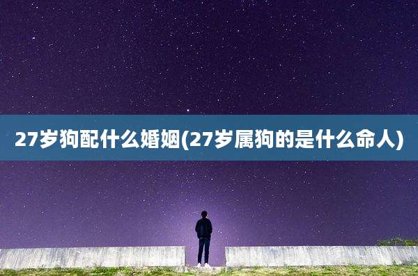 27岁狗配什么婚姻(27岁属狗的是什么命人)