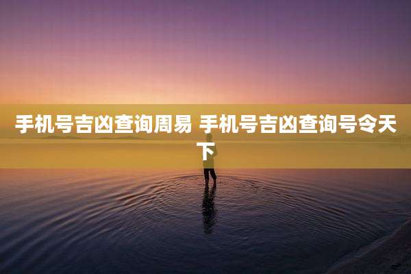 手机号吉凶查询周易 手机号吉凶查询号令天下