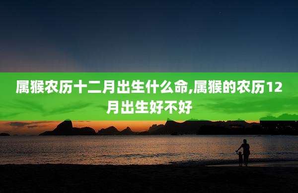 属猴农历十二月出生什么命,属猴的农历12月出生好不好