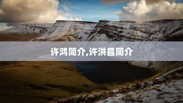 许鸿简介,许洪昌简介