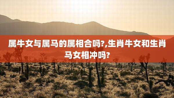 属牛女与属马的属相合吗?,生肖牛女和生肖马女相冲吗?