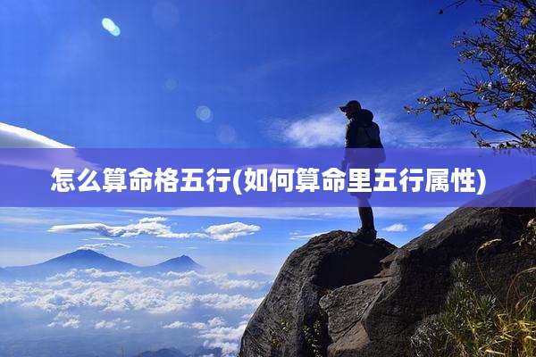 怎么算命格五行(如何算命里五行属性)
