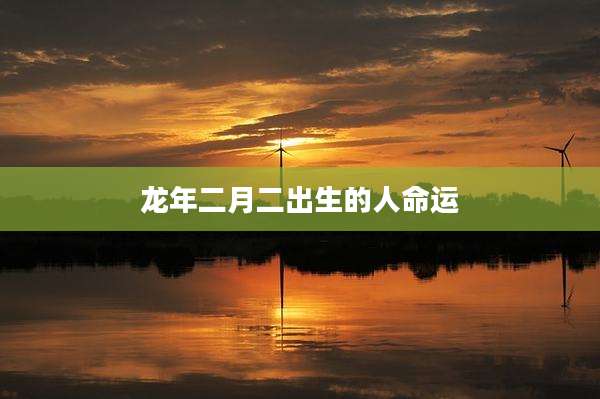 龙年二月二出生的人命运