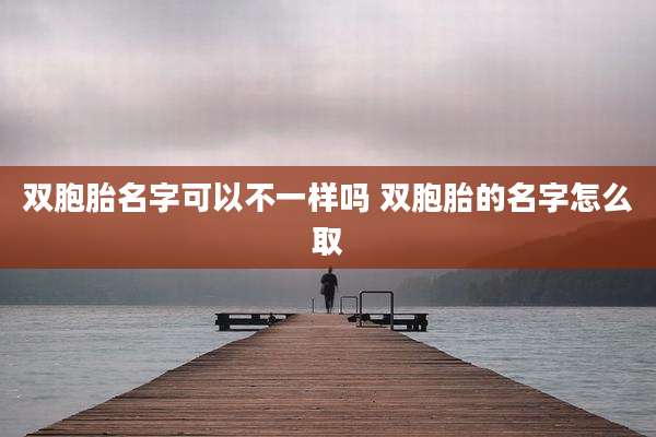 双胞胎名字可以不一样吗 双胞胎的名字怎么取
