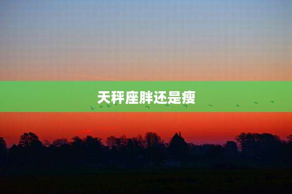 天秤座胖还是瘦