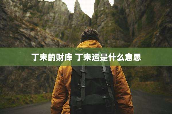 丁未的财库 丁未运是什么意思