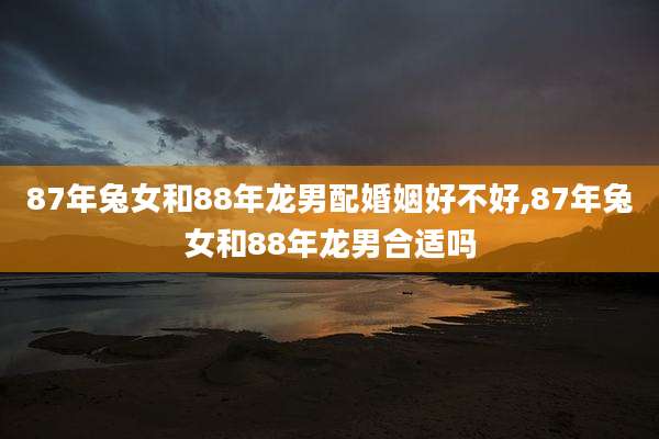 87年兔女和88年龙男配婚姻好不好,87年兔女和88年龙男合适吗