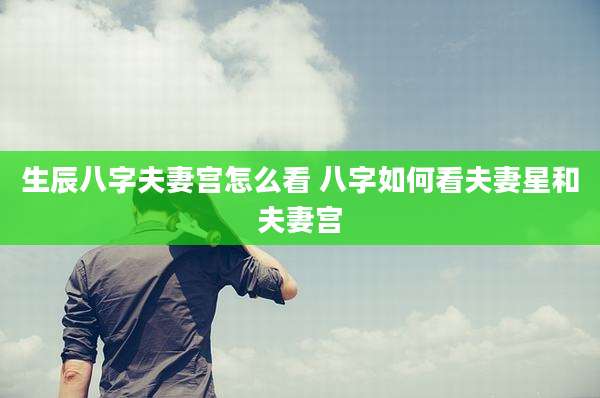 生辰八字夫妻宫怎么看 八字如何看夫妻星和夫妻宫