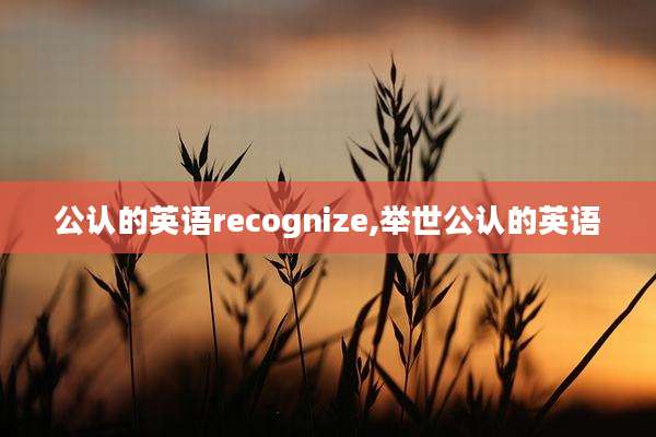 公认的英语recognize,举世公认的英语