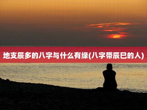 地支辰多的八字与什么有缘(八字带辰巳的人)
