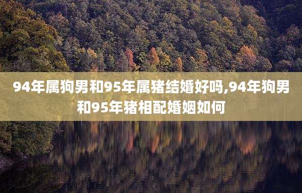 94年属狗男和95年属猪结婚好吗,94年狗男和95年猪相配婚姻如何