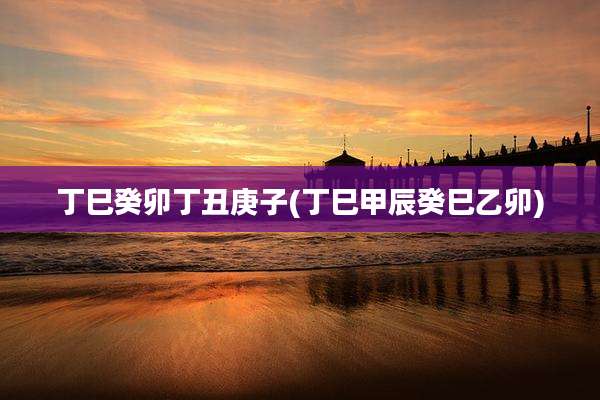 丁巳癸卯丁丑庚子(丁巳甲辰癸巳乙卯)