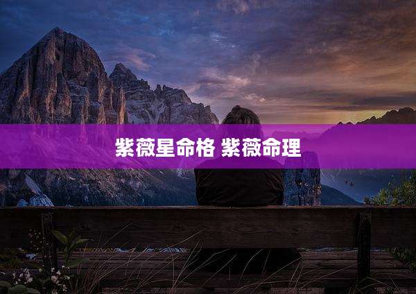 紫薇星命格 紫薇命理