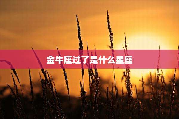 金牛座过了是什么星座