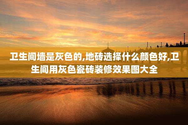 卫生间墙是灰色的,地砖选择什么颜色好,卫生间用灰色瓷砖装修效果图大全