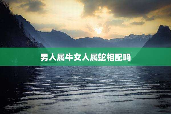 男人属牛女人属蛇相配吗