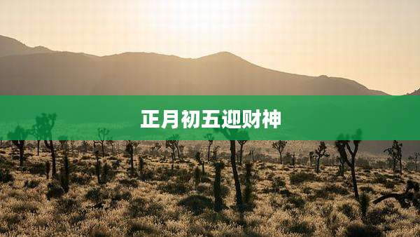 正月初五迎财神