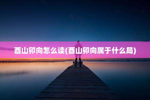 酉山卯向怎么读(酉山卯向属于什么局)