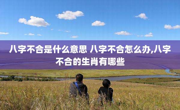 八字不合是什么意思 八字不合怎么办,八字不合的生肖有哪些