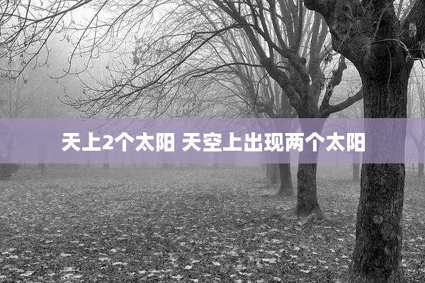天上2个太阳 天空上出现两个太阳