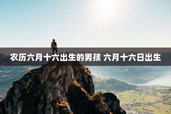 农历六月十六出生的男孩 六月十六日出生