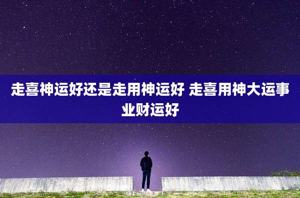 走喜神运好还是走用神运好 走喜用神大运事业财运好