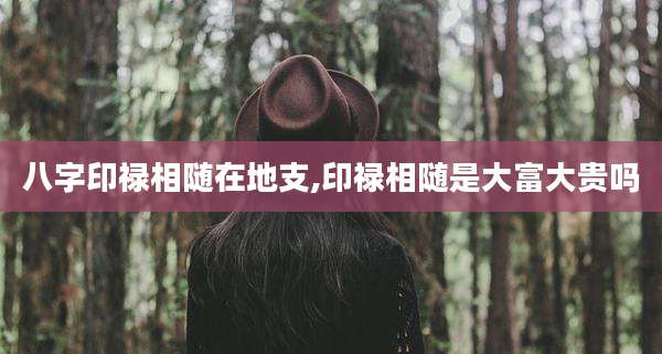 八字印禄相随在地支,印禄相随是大富大贵吗