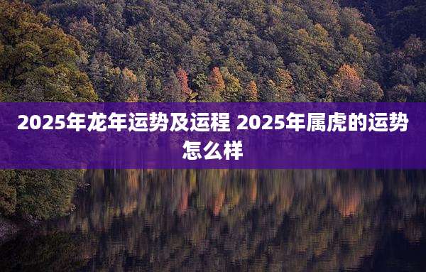 2025年龙年运势及运程 2025年属虎的运势怎么样