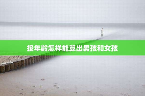 按年龄怎样能算出男孩和女孩