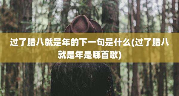 过了腊八就是年的下一句是什么(过了腊八就是年是哪首歌)