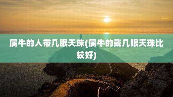 属牛的人带几眼天珠(属牛的戴几眼天珠比较好)