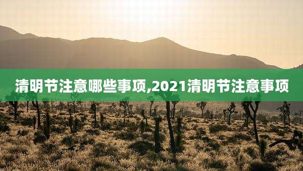 清明节注意哪些事项,2021清明节注意事项