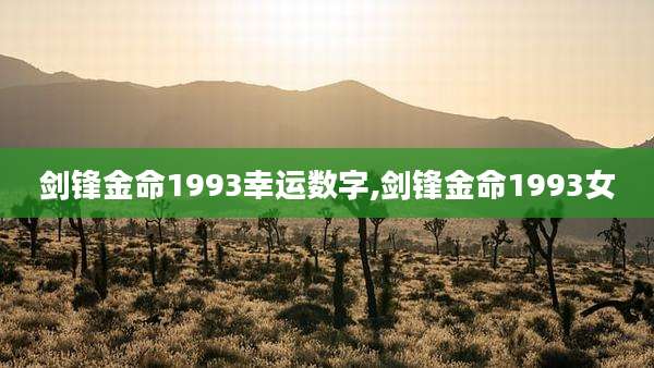 剑锋金命1993幸运数字,剑锋金命1993女