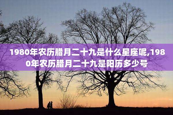 1980年农历腊月二十九是什么星座呢,1980年农历腊月二十九是阳历多少号