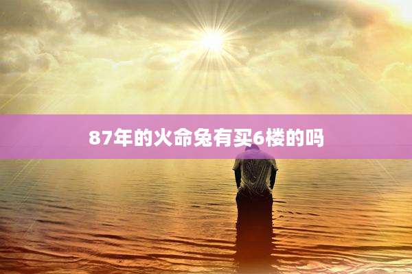 87年的火命兔有买6楼的吗