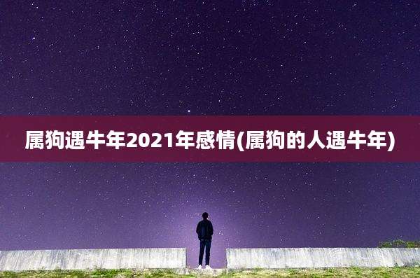 属狗遇牛年2021年感情(属狗的人遇牛年)