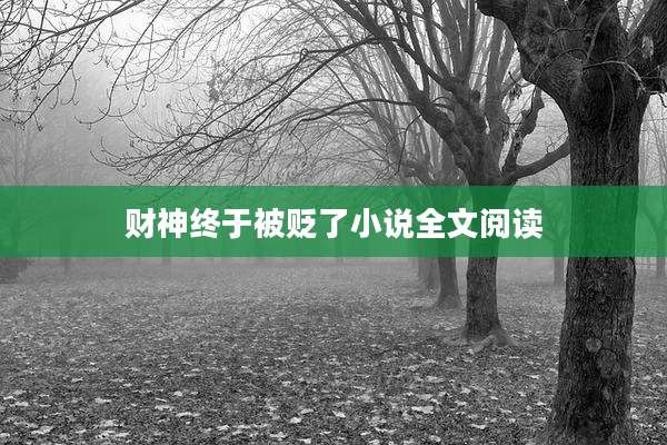 财神终于被贬了小说全文阅读