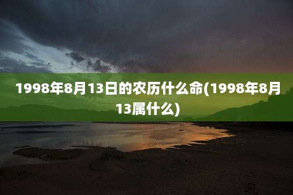 1998年8月13日的农历什么命(1998年8月13属什么)