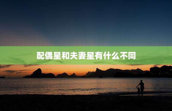 配偶星和夫妻星有什么不同