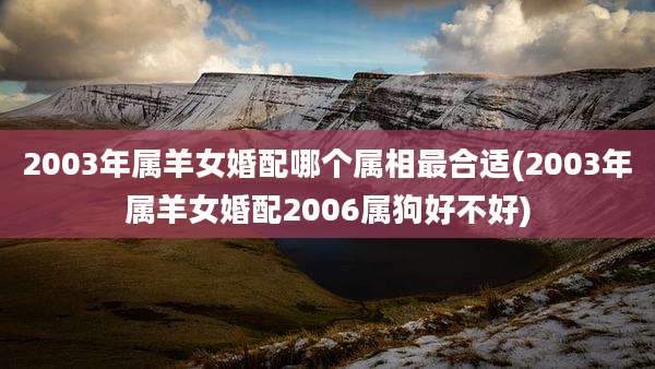 2003年属羊女婚配哪个属相最合适(2003年属羊女婚配2006属狗好不好)