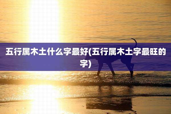 五行属木土什么字最好(五行属木土字最旺的字)
