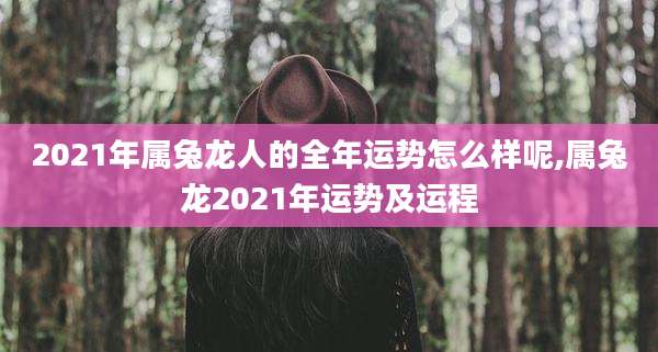 2021年属兔龙人的全年运势怎么样呢,属兔龙2021年运势及运程