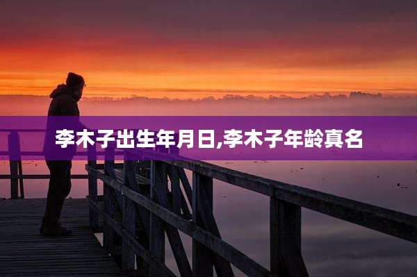 李木子出生年月日,李木子年龄真名