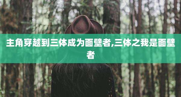 主角穿越到三体成为面壁者,三体之我是面壁者