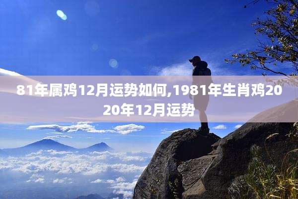 81年属鸡12月运势如何,1981年生肖鸡2020年12月运势