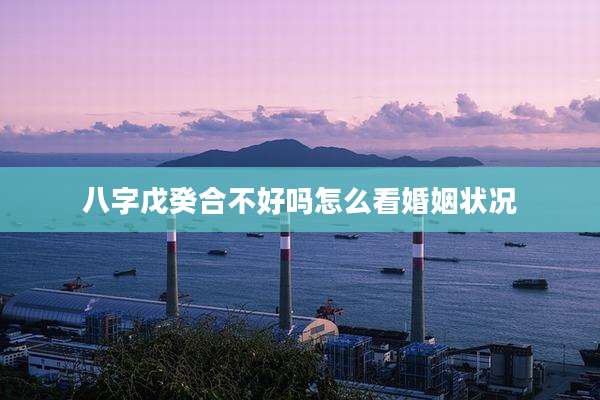八字戊癸合不好吗怎么看婚姻状况