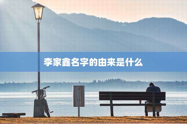 李家鑫名字的由来是什么